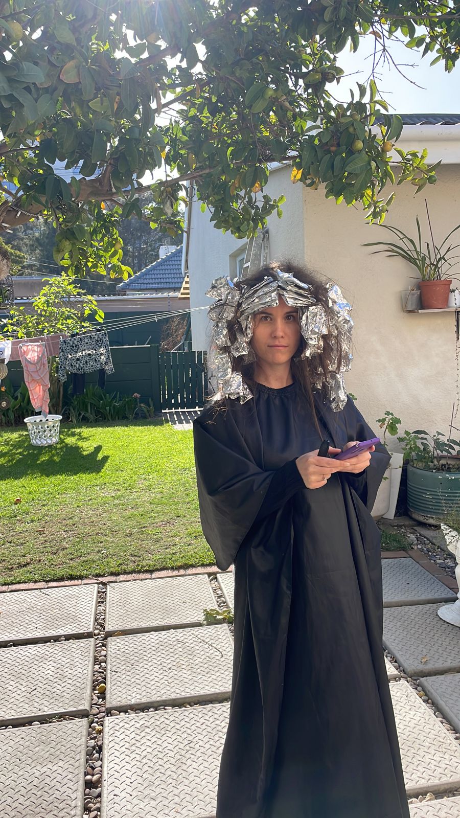 Grey blending highlight result — soft silver blonde, colour correction Cape Town