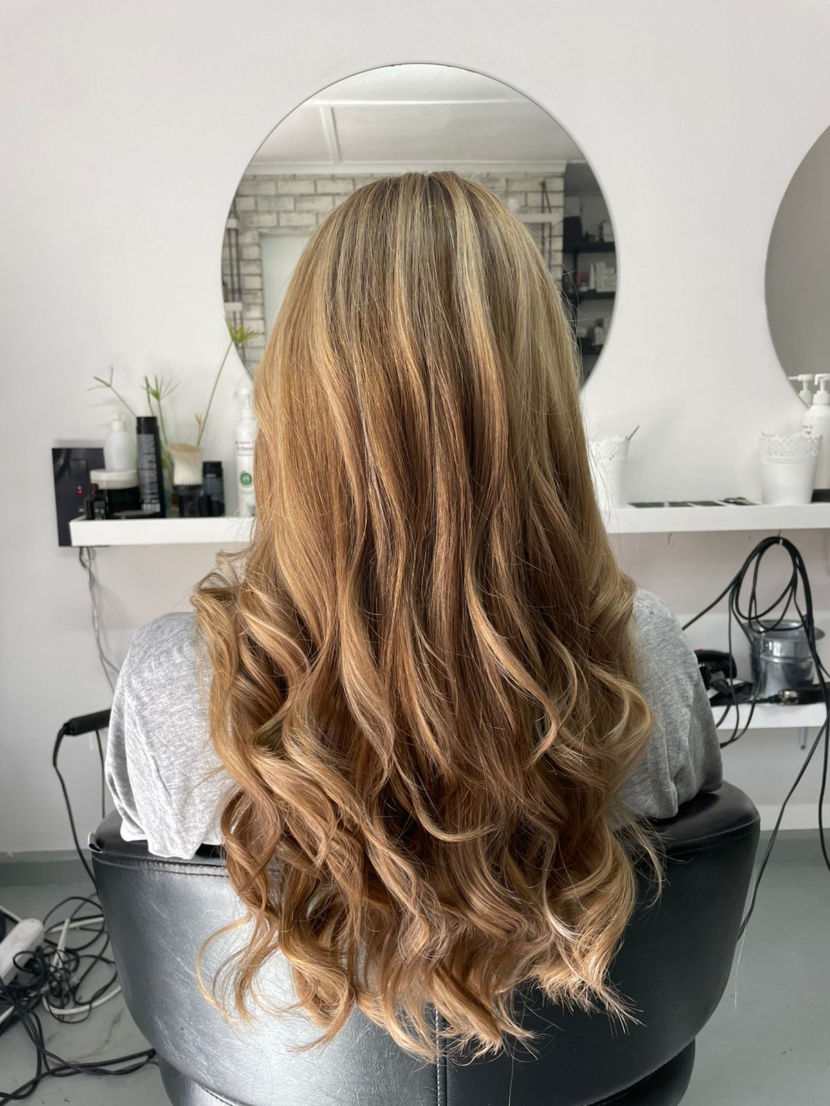 Glossy brunette colour result, Pinelands hair studio